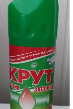 Жидкое чистящее средство "КРУТ против засоров" тм "Первый снег"  800гр