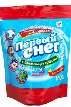 Отбеливатель для белья "ПЕРВЫЙ СНЕГ" 1000гр.  (Дой Пак)